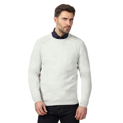 Hammond & Co. by Patrick Grant Big and tall grey crew neck jumper with wool